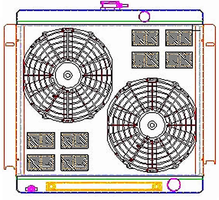 ExactFit Radiator ComboUnit for 1974-1976 Chrysler A Body & F Body with L6 HD