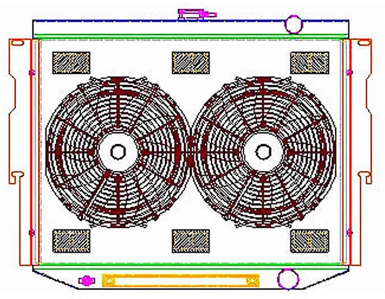 ExactFit Radiator ComboUnit for 1974-1978 Chrysler B Body Fury, Monoco, New Yorker, Newport, Town & Country with Big Block