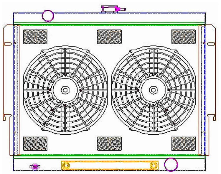 ExactFit Radiator ComboUnit for 1976-1980 Chrysler F Body & 1977-1989 M Body with Small Block