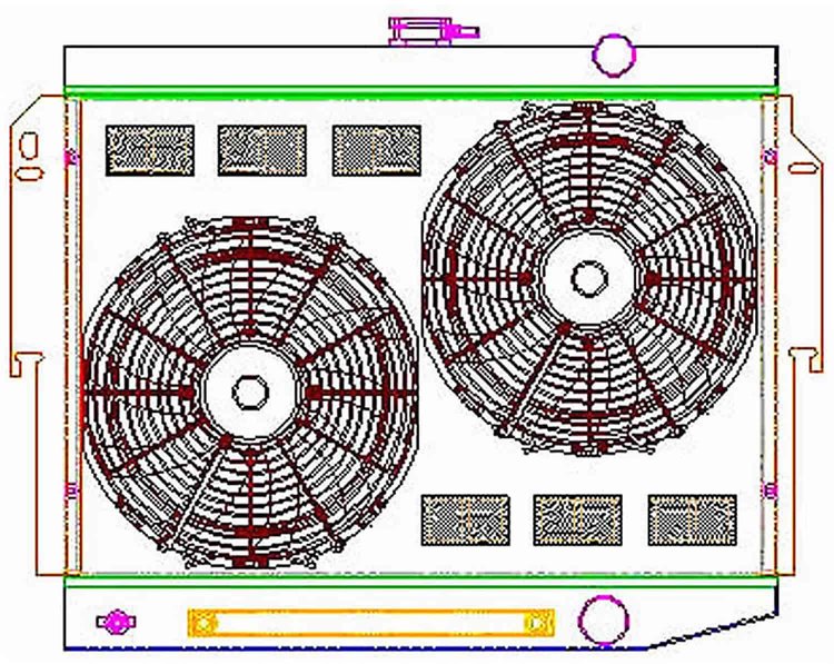ExactFit Radiator ComboUnit for 1979-1989 Dodge Truck, Ramcharger, & Trail Duster with Big Block
