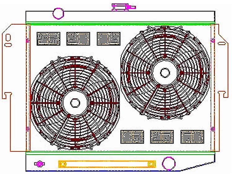 ExactFit Radiator ComboUnit for 1979-1989 Dodge Truck, Ramcharger, & Trailduster with Small Block