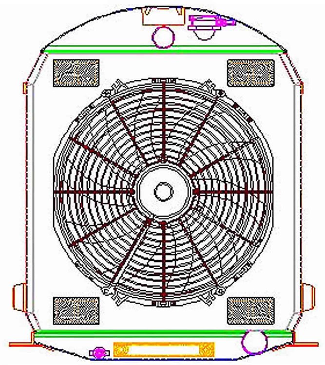 ExactFit Radiator ComboUnit for 1928-1929 Model A with Early GM Engine and Hood Rod Bracket