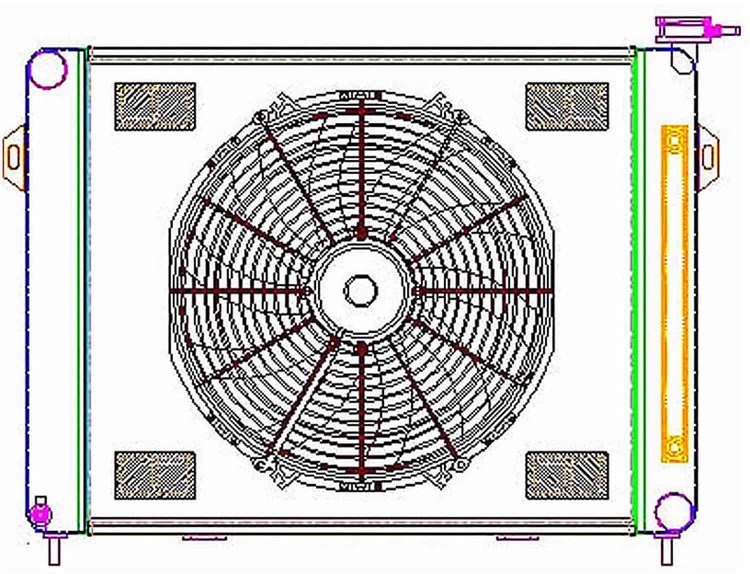 PerformanceFit Radiator ComboUnit for 1993-1998 Jeep Cherokee Grand Cherokee V8 with Transmission Cooler