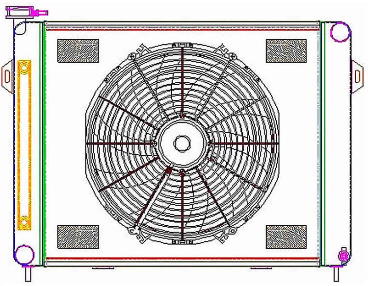 PerformanceFit Radiator ComboUnit for 1993-1998 Jeep Cherokee Grand Cherokee L6 with Transmission Cooler