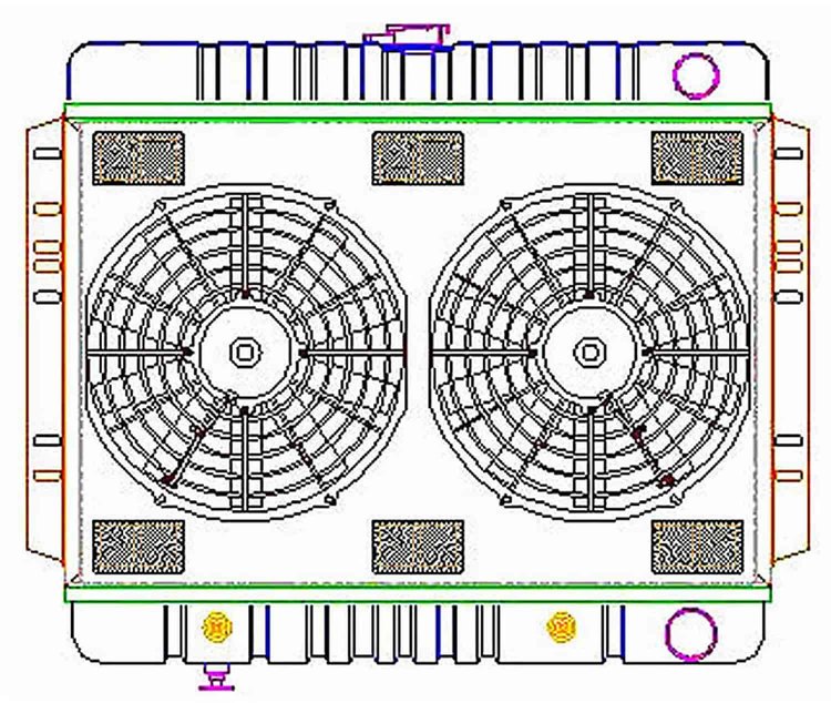 ExactFit Radiator ComboUnit for 1959-1964 Belair/Biscayne/Impala with Transmission Cooler