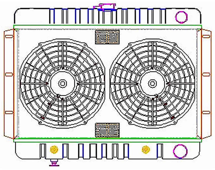 ExactFit Radiator ComboUnit for 1959-1964 Belair/Biscayne/Impala & 1959 El Camino with Transmission Cooler