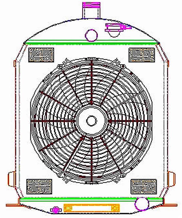 ExactFit Radiator ComboUnit for 1928-1929 Model A with Early GM Engine and Dummy Filler Neck