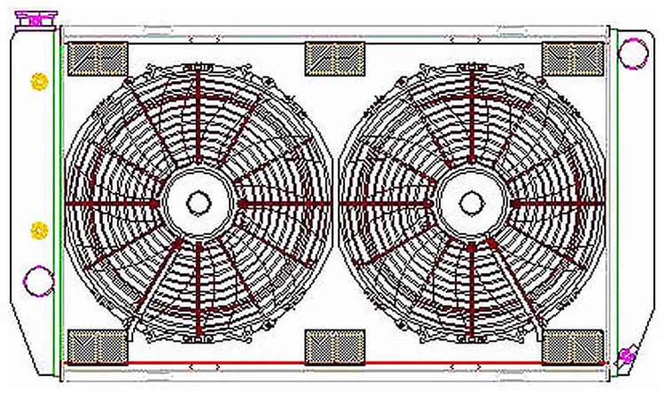 ExactFit Radiator ComboUnit for 1973-1979 Galaxie, LTD & Continental with Late Small Block & Big Block