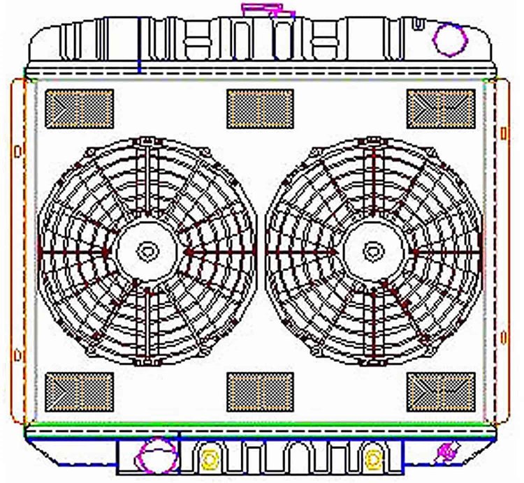 ExactFit Radiator ComboUnit for 1967 Fairlane with Late Small Block & Big Block