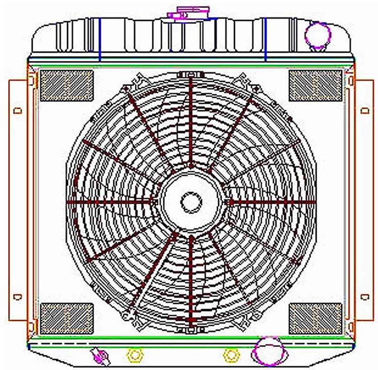 ExactFit Radiator ComboUnit for 1967-1969 Fairlane, Falcon, Torino, Galaxie, & LTD with Early Small Block
