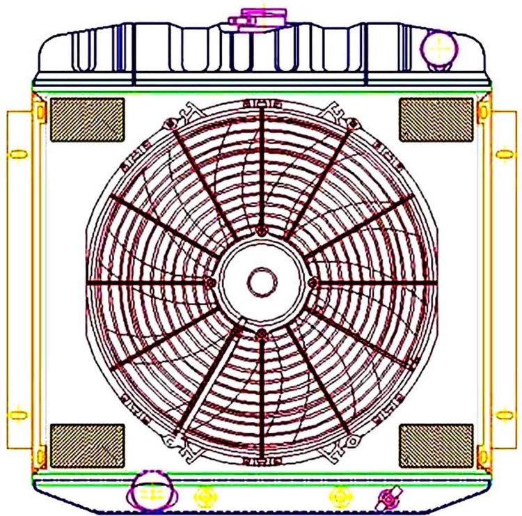 ExactFit Radiator ComboUnit for 1962-1968 Fairlane, Falcon, Torino, Galaxie, & LTD with L6 & Big Block