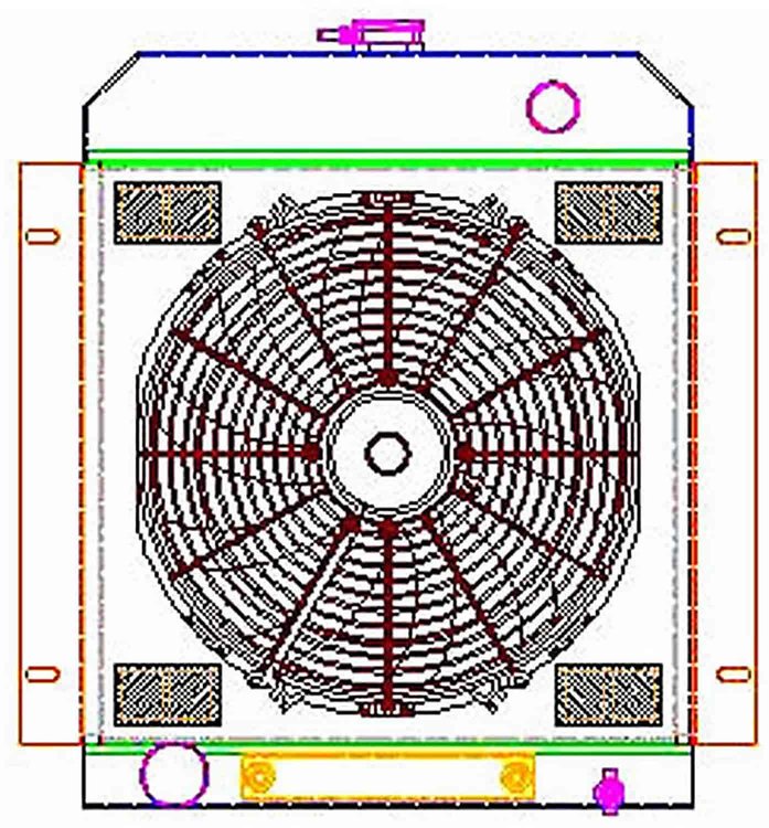 ExactFit Radiator ComboUnit for 1954-1956 Fairlane with Late Ford Small Block & Big Block