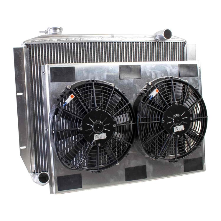ExactFit Radiator ComboUnit for 1973-1986 Jeep Wrangler CJ with Offset Filler