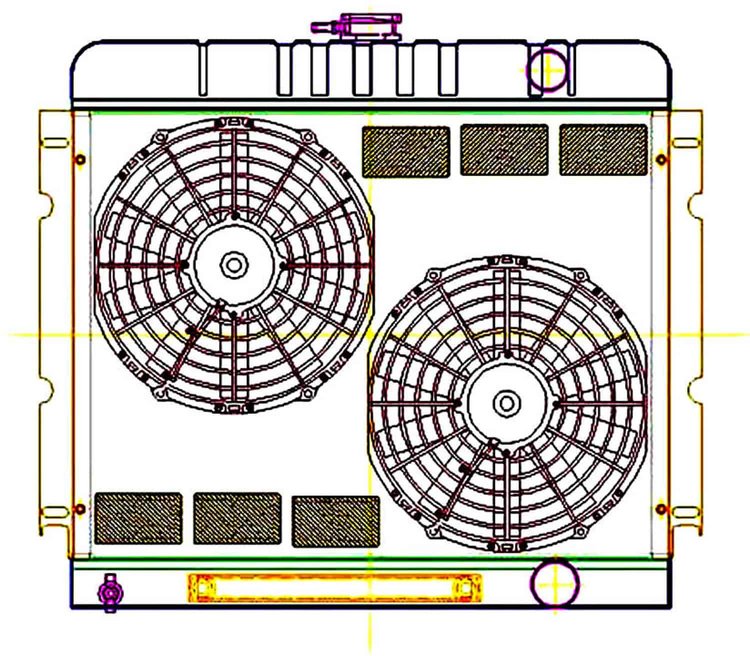 ExactFit Radiator ComboUnit for 1970-1972 Chrysler A Body Dart, Demon, Duster, Scamp, & Valiant with L6