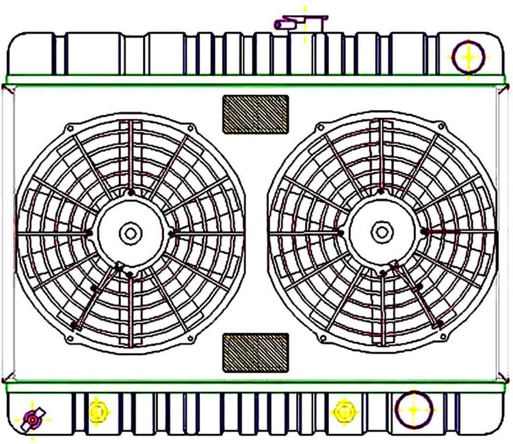 ExactFit Radiator ComboUnit for 1964-1965 GTO/Lemans/Tempest with Transmission Cooler