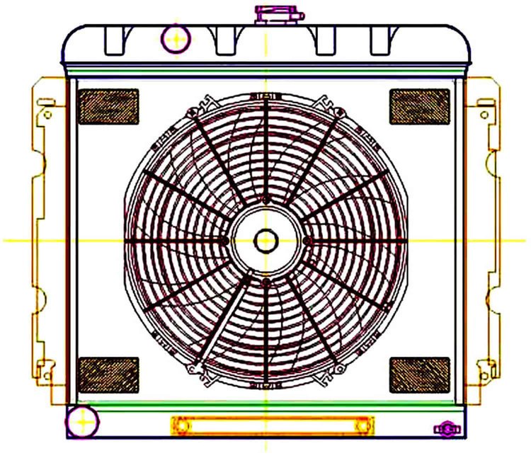 ExactFit Radiator ComboUnit for 1966-1969 Chrysler B Body Belvedere/Satellite/Coronet/Charger with Big Block