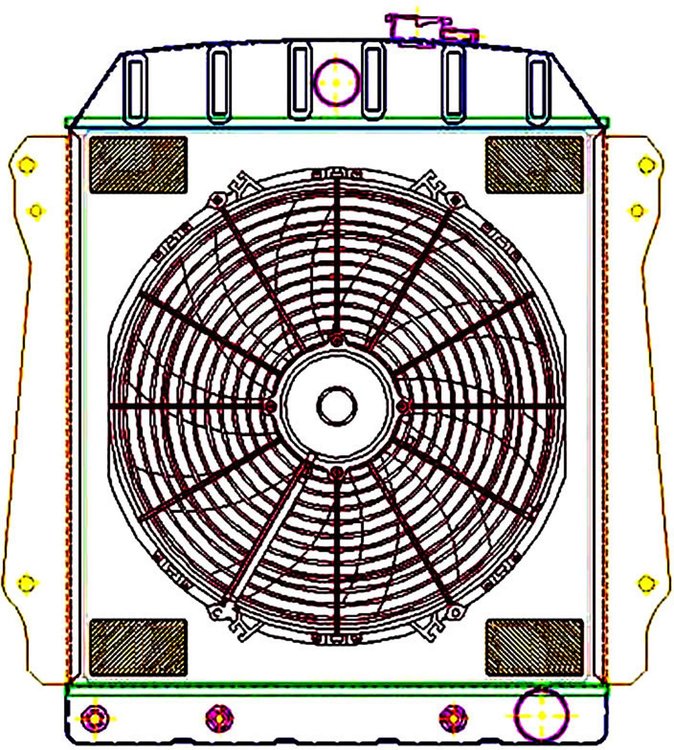 ExactFit Radiator ComboUnit for 1941-1948 Chevrolet Car with Transmission Cooler