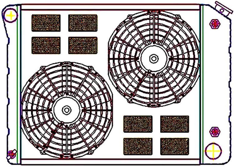 ExactFit Radiator ComboUnit for 1968-1972 A Body & X Body for Small V8 & L6 with Transmission Cooler