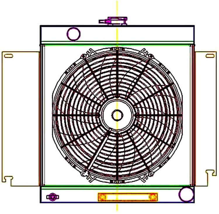 ExactFit Radiator ComboUnit for 1970-1972 Chrysler A Body Dart, Demon, Duster, Scamp, & Valiant with 318 & A/C