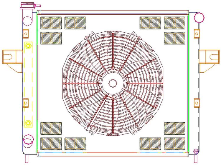 PerformanceFit Radiator ComboUnit for 1999-2004 Jeep Grand Cherokee L6 with Transmission Cooler