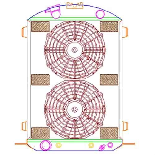 PerformanceFit Radiator ComboUnit 1932 Ford Model B with Transmission Cooler