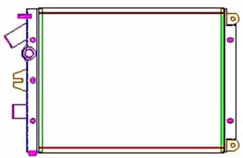 ExactFit Radiator for 1999-2005 Ferrari 360 with Driver Side Outlets