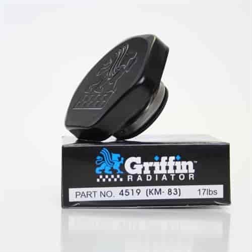 Griffin Logo Black Radiator Cap - 17 lbs.