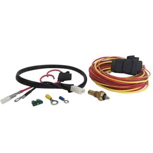 Electric Fan Wiring Harness & Relay with Temperature Sensor