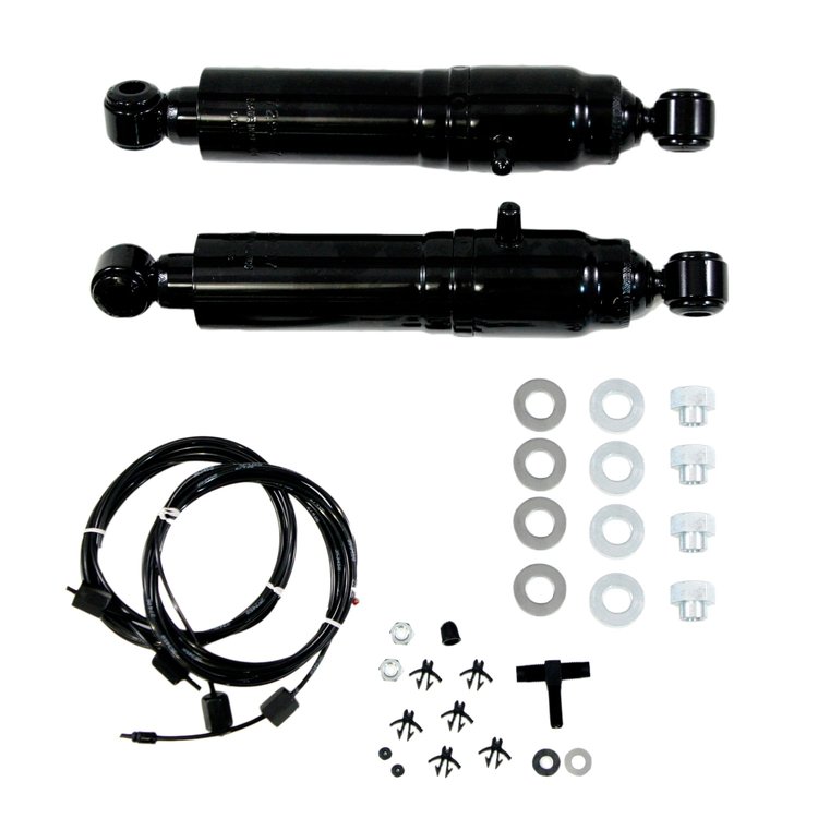 Air Adjustable Shock Absorbers for 1966-1983 Jeep CJ5 & 1983-1996 Mitsubishi Mighty Max [Steel Dust Tube]