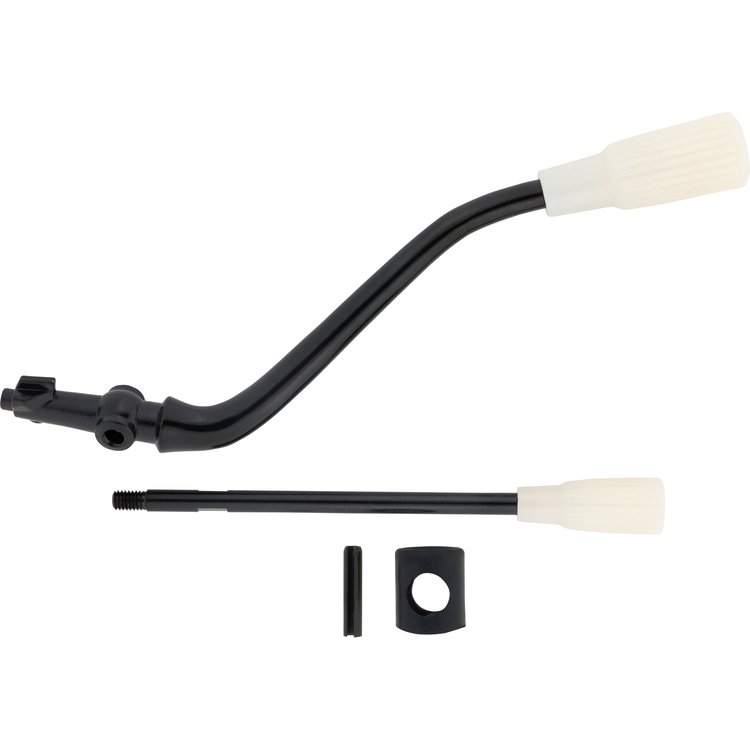Short Column Lever Kit for 1960-1963 Ford Falcon w/Original Automatic Column [Paintable, White Knobs]