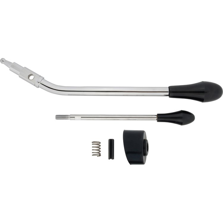 Short Column Lever Kit for 1959-1960 Chevy Impala w/Original Automatic Column [Chrome, Black Knobs]