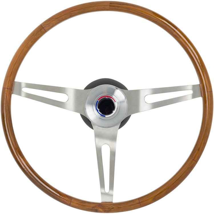 RP20035 Original-Style 15 in. Steering Wheel for 1969-1972 Chevy [Teak Wood]
