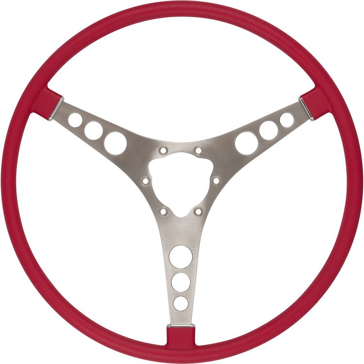 RP20038 Original-Style 15 in. Steering Wheel for 1956-1962 Chevy Corvette [Signet Red]