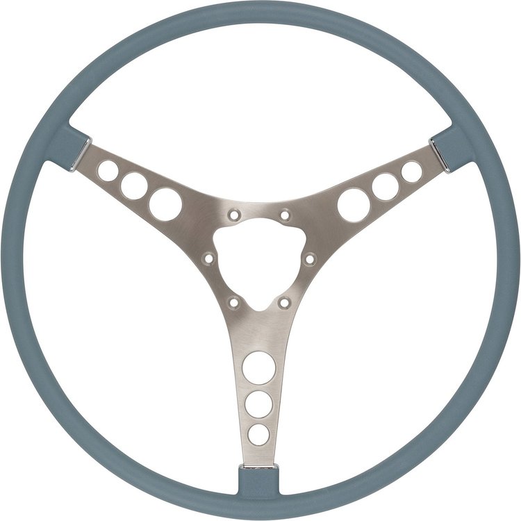 RP20039 Original-Style 15 in. Steering Wheel for 1956-1962 Chevy Corvette [Silver Blue]