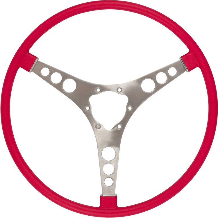 RP20043 Original-Style 15 in. Steering Wheel for 1956-1962 Chevy Corvette [Roman Red]
