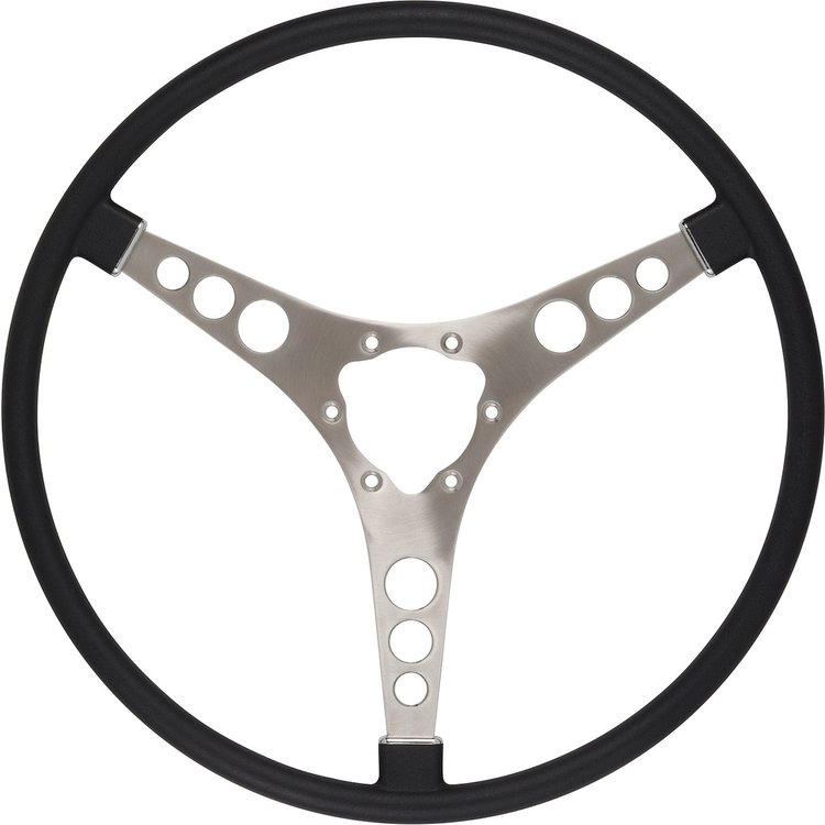 RP20044 Original-Style 15 in. Steering Wheel for 1956-1962 Chevy Corvette [Tuxedo Black]