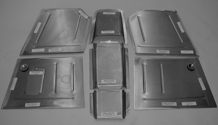 CV186 Floorboard Kit for 1941-1948 Chevy Passenger Car, Front, Fits The Stock Firewall