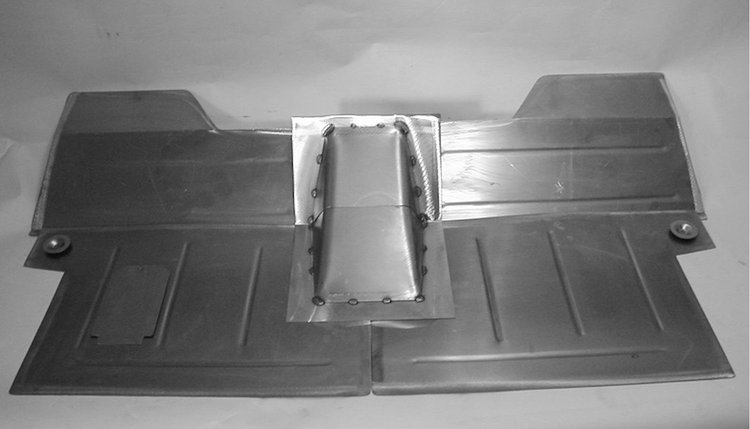 CV205 Floorboard Kit for 1955-1959 Chevy Pickup, Front, To Fit Big Block Firewall