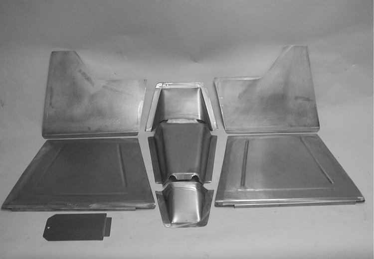 CV238 Floorboard Kit for 1940 Chevy Passenger Car w/ Big Block, Front