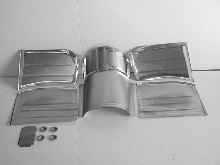 CV262 Floorboard Kit for 1955-1957 Chevy Passenger Car, Front, To Fit The Stock Firewall