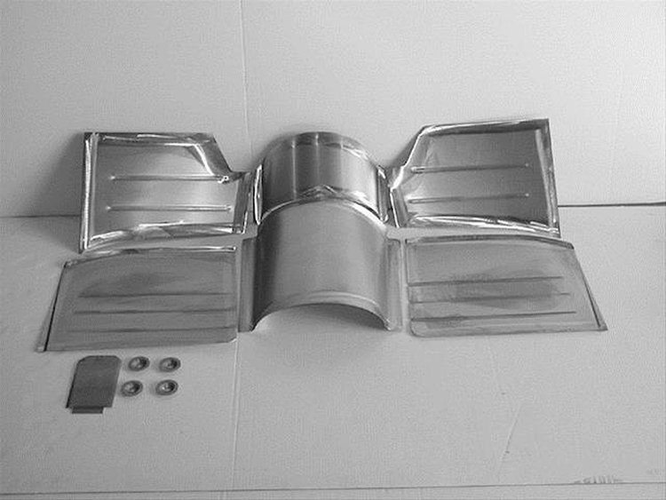 CV263 Floorboard Kit for 1955-1957 Chevy Passenger Car, Front, To Fit 4 in. Firewall