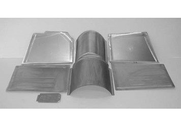 CVO263 Floorboard Kit for 1949-1950 Chevy/Olds Passenger Car, Front, Fits The Stock Firewall