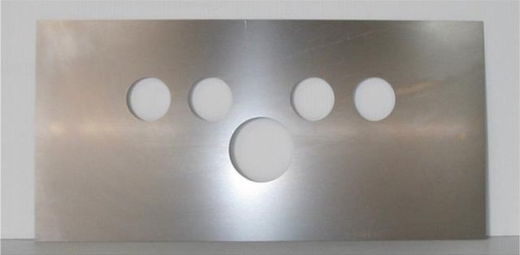 DS305-STA Dash Panel Insert, Universal, Stainless Steel, Gauges Left & Right Over Center Speedometer