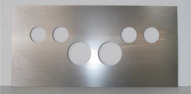 DS306-STA Dash Panel Insert, Universal, Stainless Steel, Gauges Over Left & Right, Over Center Speedometer & Tachometer