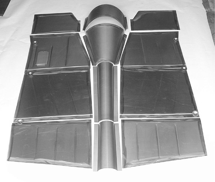 FD252 Floorboard Kit for 1949-1951 Ford Passenger Car, Front, Fits Big Block Firewall, 66 in. Of Floor