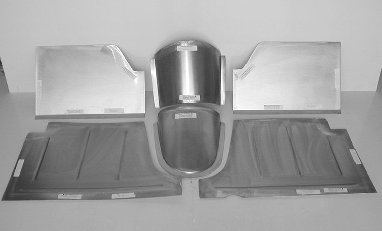 FD264 Floorboard Kit for 1953-1956 Ford F-100 Pickup, Front, To Fit The Stock Firewall