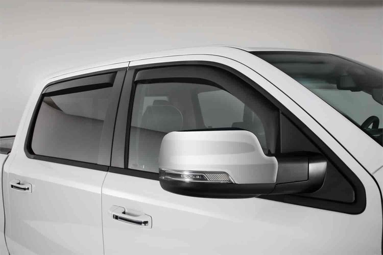 Smoke Ventgard Snap Front/Rear Window Deflectors for Select Late-Model Ram 1500/2500 Crew Cab Trucks