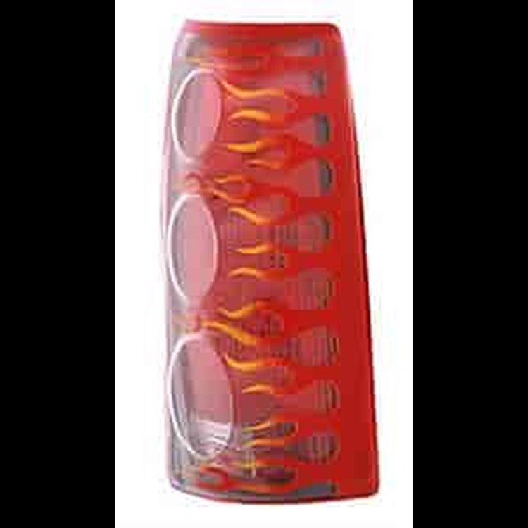 Proteeza Taillight Cover  Clear w/Flames