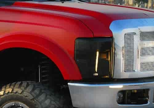 Smoked Headlight Covers 2011-15 F-250/F-350