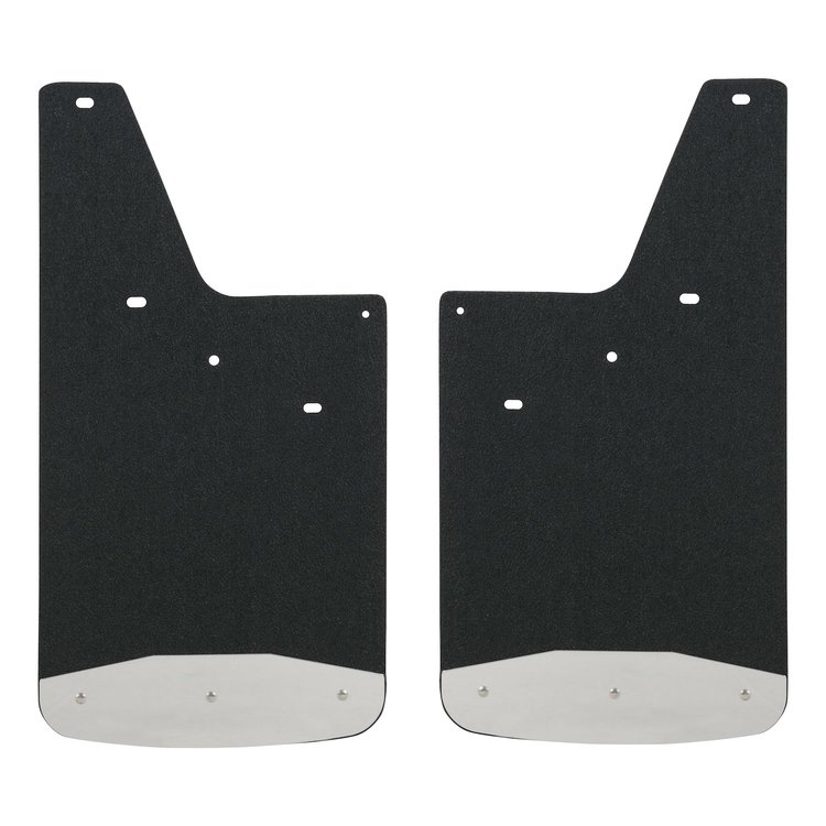 250743 Front or Rear 12 in. x 23 in. Rubber Mud Guards Fits Select Chevy Silverado, GMC Sierra